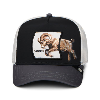 Gorra de camionero Migration Banger de Goorin - Negro-Gris-Blanco