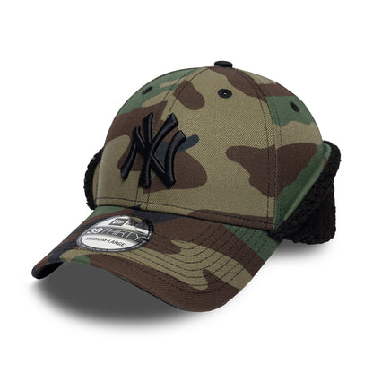 Gorra de béisbol 39THIRTY MLB Down Flap New York Yankees de New Era - Camuflaje-Negro