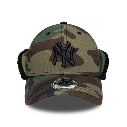 Gorra de béisbol 39THIRTY MLB Down Flap New York Yankees de New Era - Camuflaje-Negro
