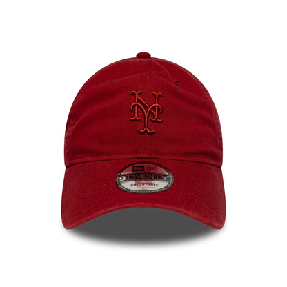 Gorra de béisbol 9TWENTY MLB Washed Midi Logo New York Mets de New Era - Rojo Intenso