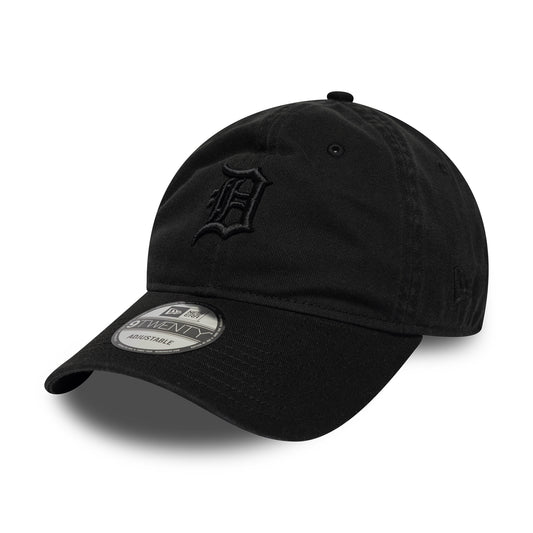 Gorra de béisbol 9TWENTY MLB Washed Midi Logo Detroit Tigers de New Era - Negro sobre Negro