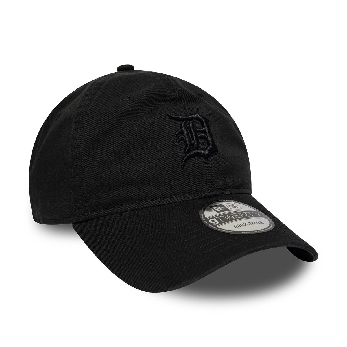 Gorra de béisbol 9TWENTY MLB Washed Midi Logo Detroit Tigers de New Era - Negro sobre Negro