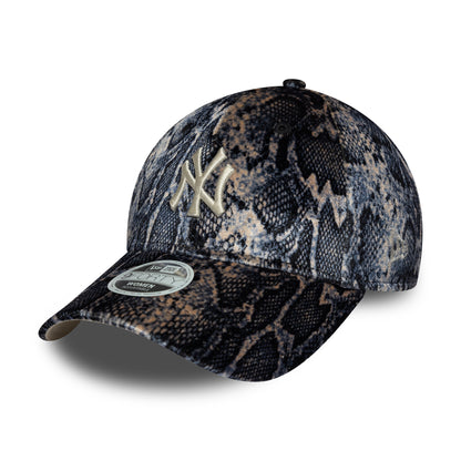 Gorra de béisbol 9FORTY MLB Snake Print New York Yankees de New Era - Negro-Beige