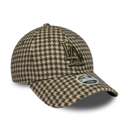 Gorra de béisbol 9FORTY M-Crown MLB Pata de Gallo L.A. Dodgers de New Era - Camel-Verde Oliva