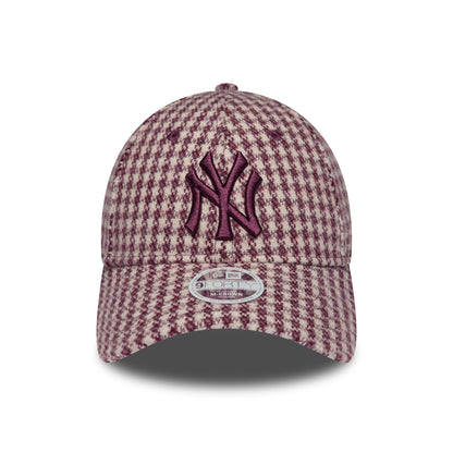 Gorra de béisbol 9FORTY M-Crown MLB Pata de Gallo New York Yankees de New Era - Crema-Burdeos