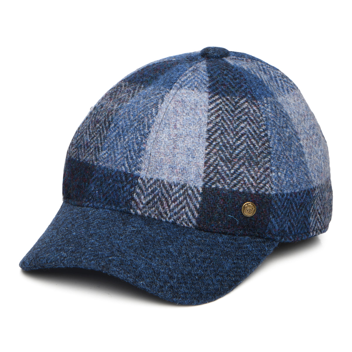 Gorra de béisbol de Harris Tweed de Failsworth - Azul Intenso
