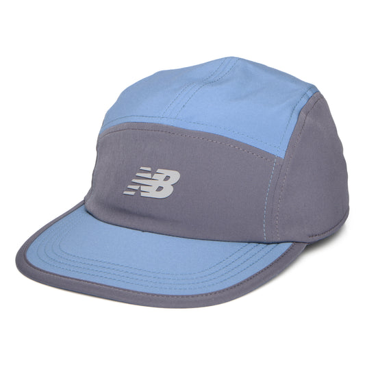 Gorra 5 paneles Performance V 2.0 de New Balance - Azul Pizarra-Gris
