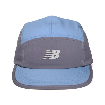 Gorra 5 paneles Performance V 2.0 de New Balance - Azul Pizarra-Gris