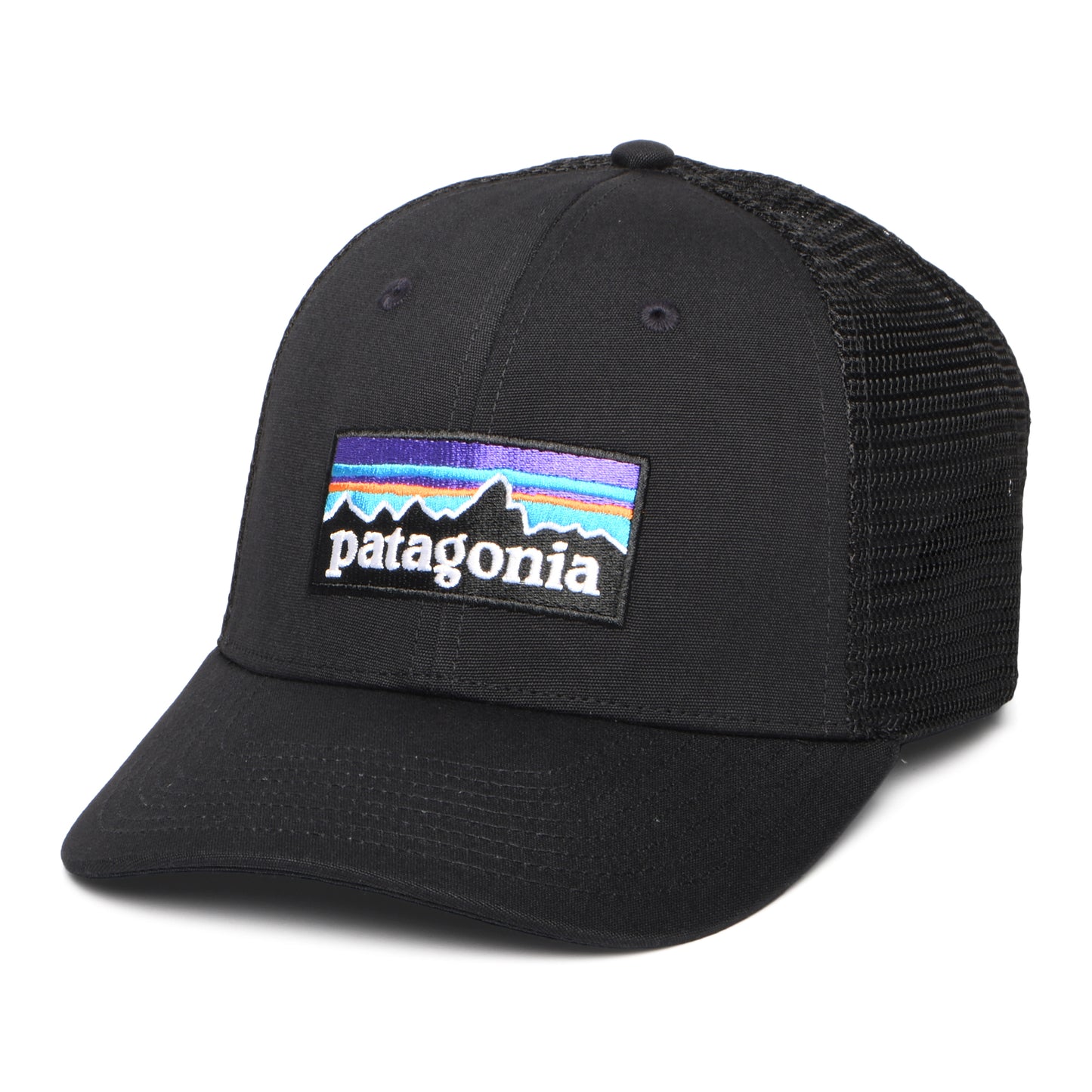 Gorra de camionero P-6 Logo LoPro de algodón orgánico de Patagonia - Negro