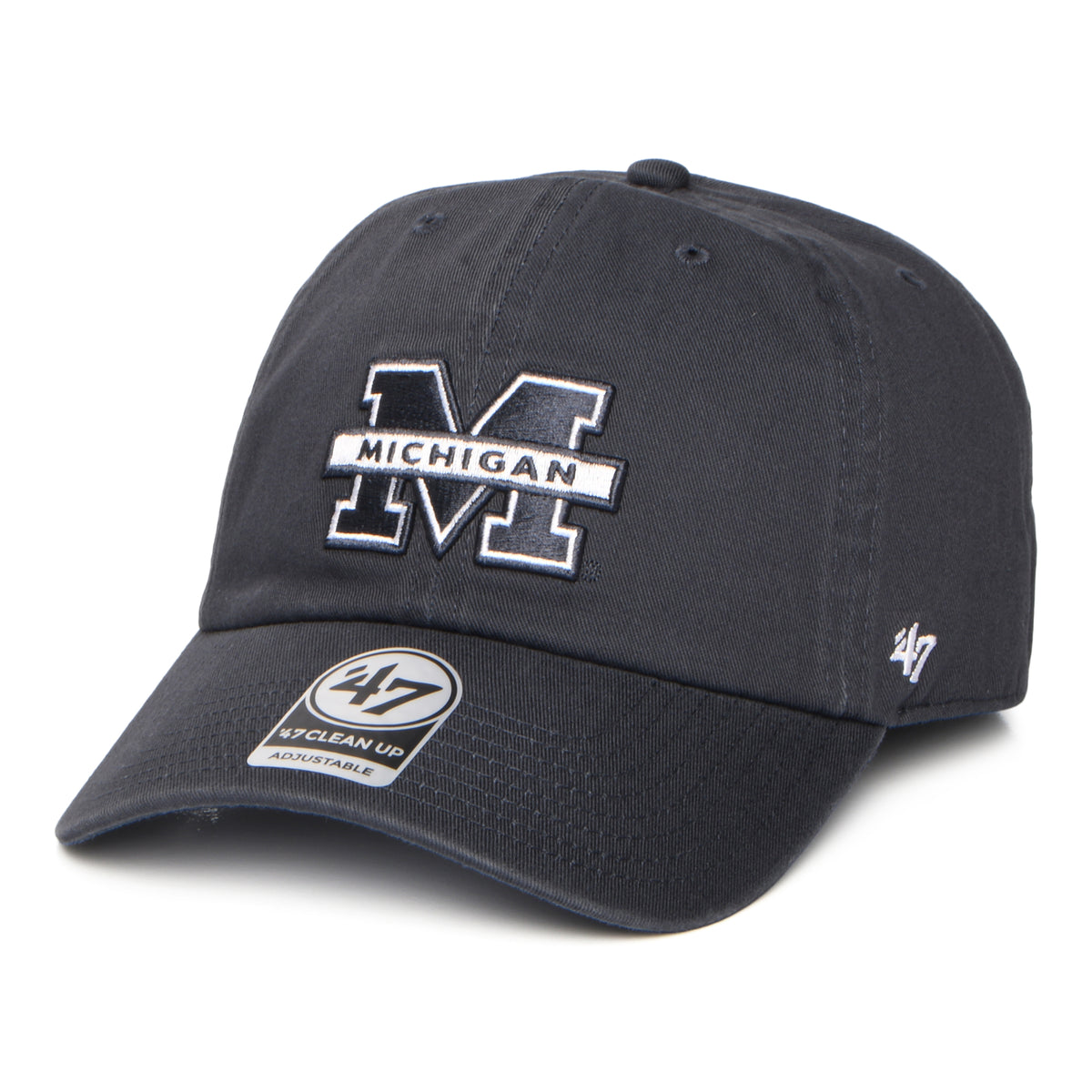 Gorra de béisbol NCAA Clean Up Michigan Wolverines de 47 Brand - Azul Marino Lavado