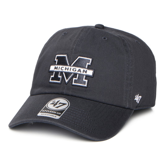Gorra de béisbol NCAA Clean Up Michigan Wolverines de 47 Brand - Azul Marino Lavado