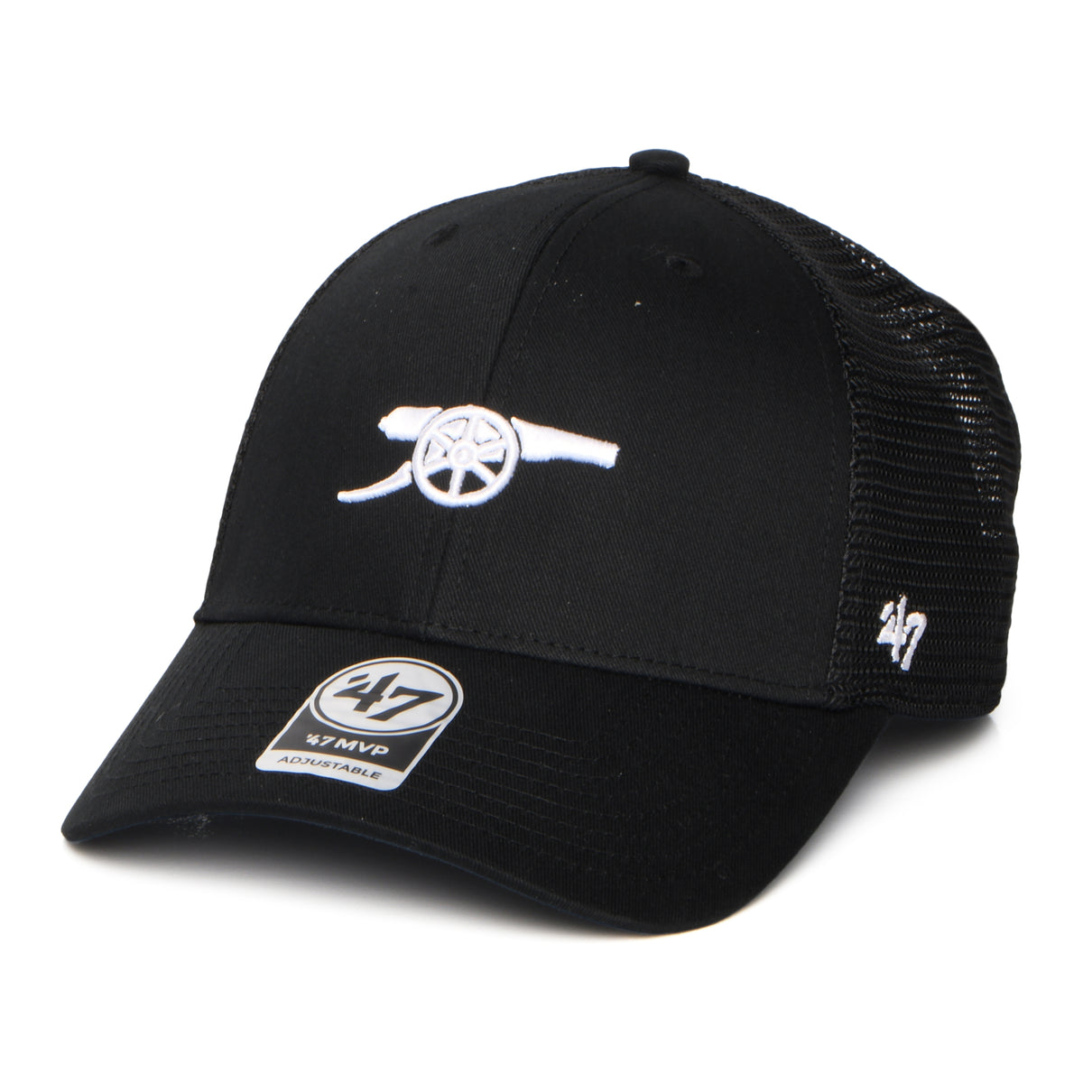 Gorra de camionero Branson MVP Gunners Arsenal FC de 47 Brand - Negro-Blanco