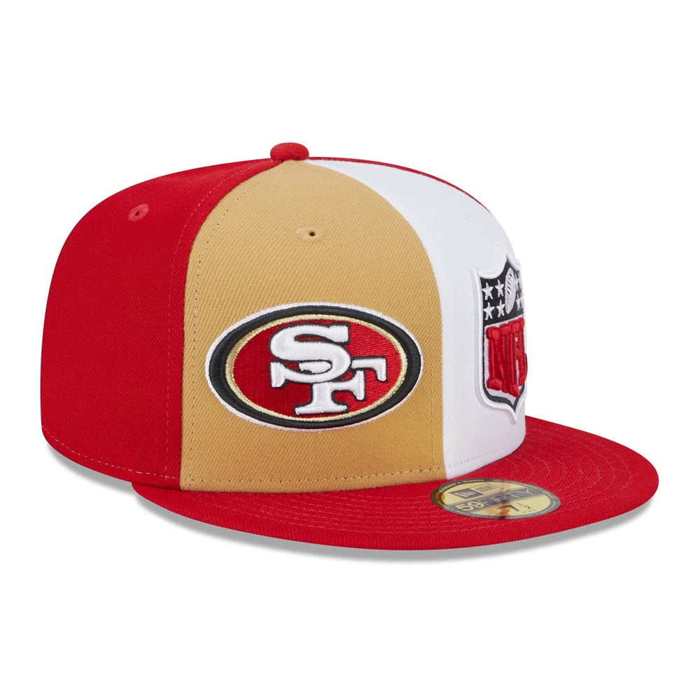 Gorra de béisbol 59FIFTY NFL On Field Sideline San Francisco 49ers de New Era - Escarlata-Blanco