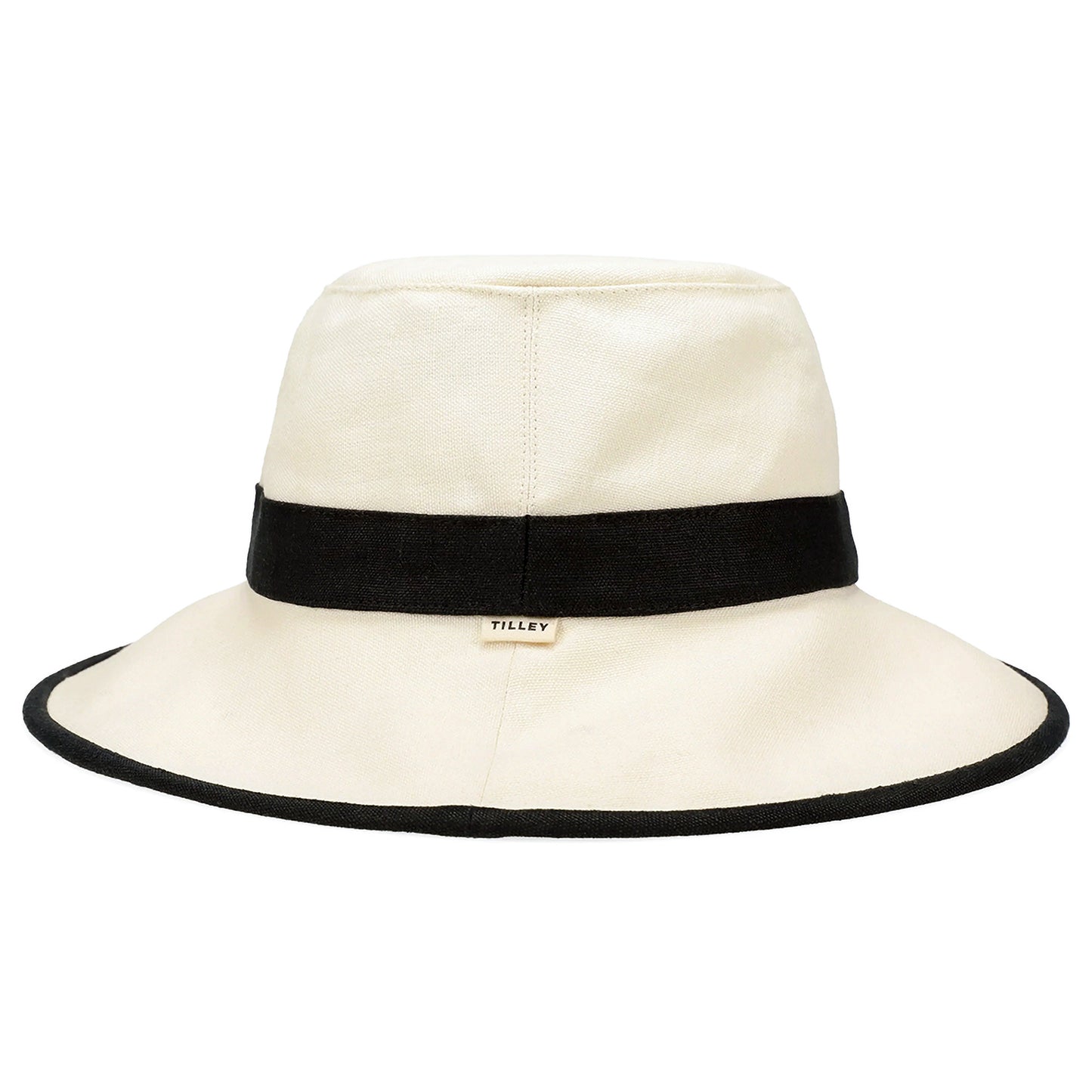 Sombrero Adrienne plegable de cáñamo de Tilley - Negro-Blanco