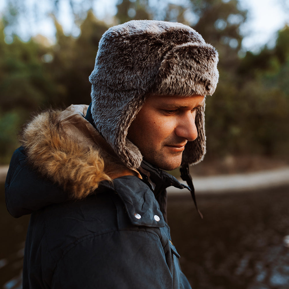 Gorro Aviador de piel sintética de Dorfman Pacific - Natural