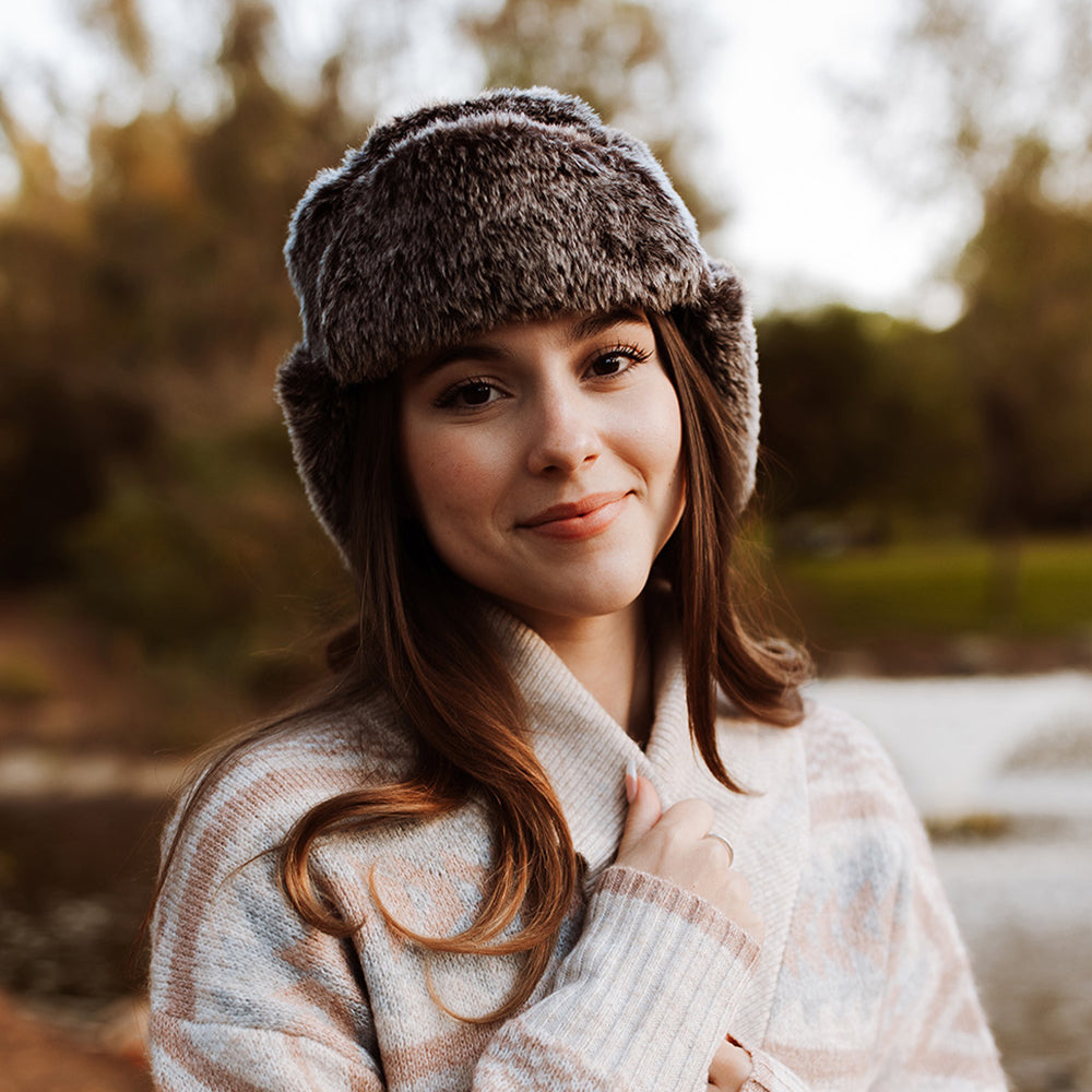 Gorro Aviador de piel sintética de Dorfman Pacific - Natural