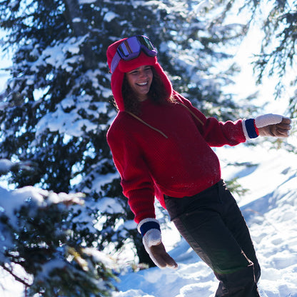 Gorro Aviador Lucerne Bomber de piel sintética de Barts - Rojo