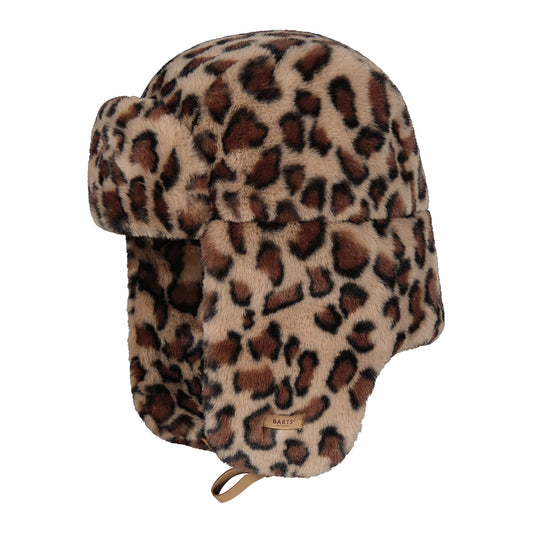 Gorro Aviador Lucerne Bomber de piel sintética Leopardo de Barts - Marrón