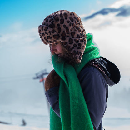 Gorro Aviador Lucerne Bomber de piel sintética Leopardo de Barts - Marrón