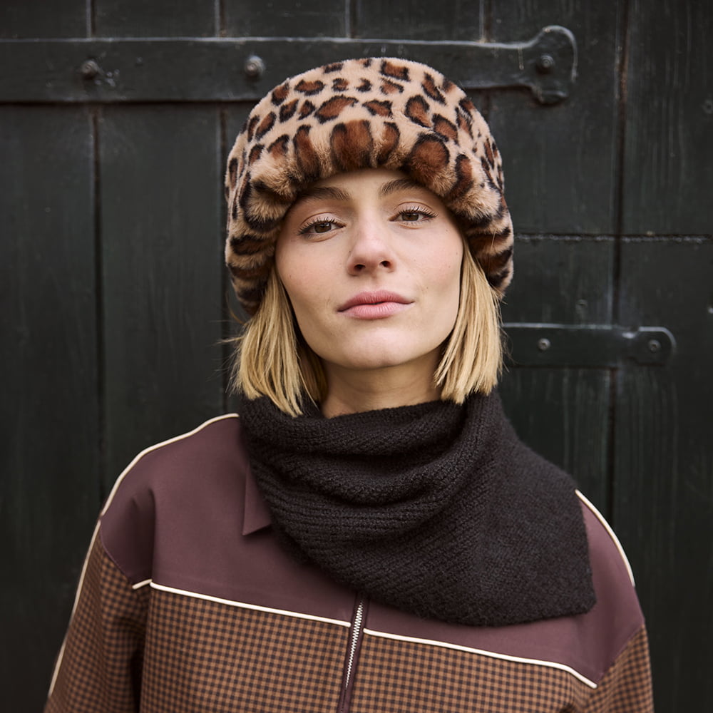 Sombrero de invierno Cherrybush de piel sintética Leopardo de Barts - Marrón