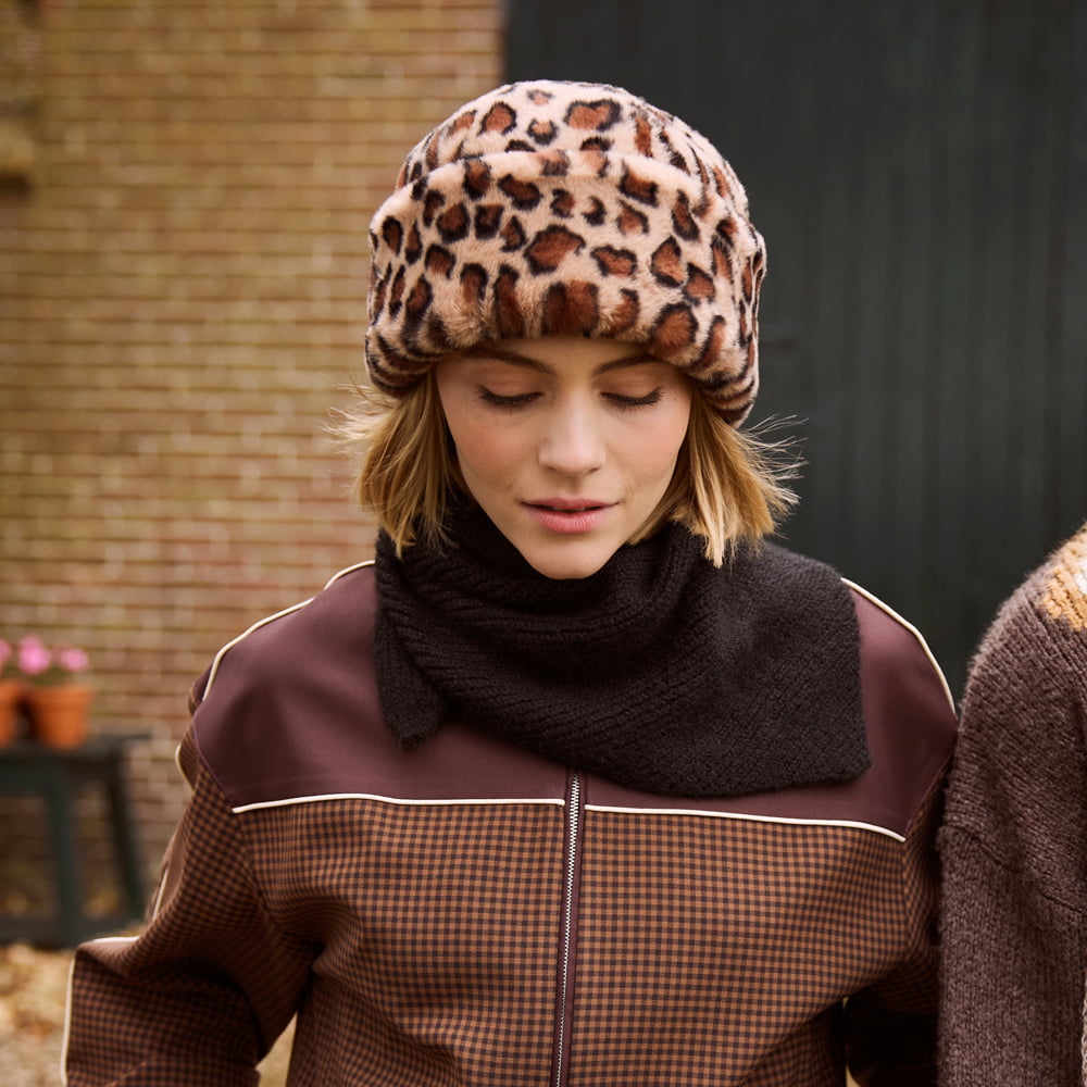 Sombrero de invierno Cherrybush de piel sintética Leopardo de Barts - Marrón