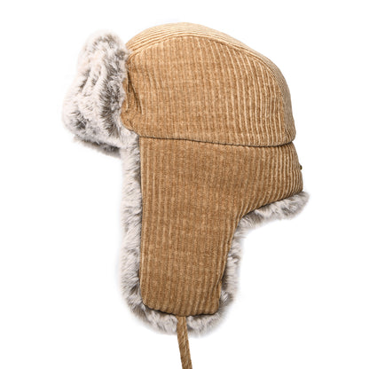 Gorro Aviador Bomber de Pana de Stetson - Beige