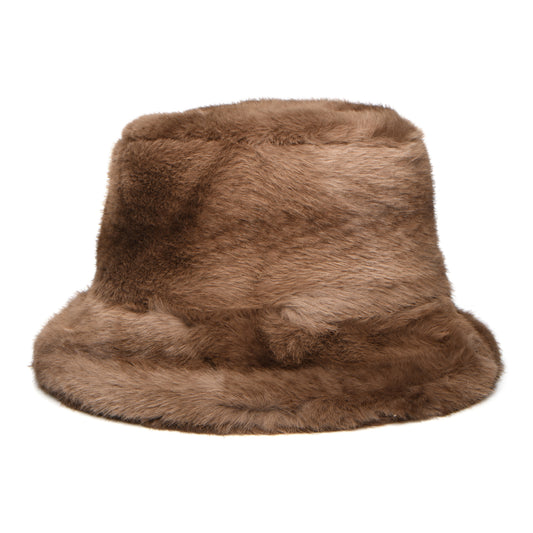 Sombrero de pescador de piel sintética con estampado de Whiteley - Tostado