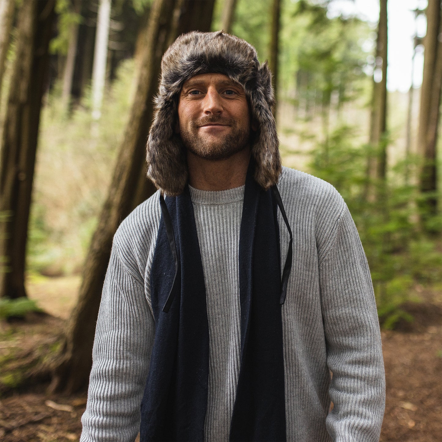 Sombrero Trapper de piel sintética de Jaxon & James - Negro