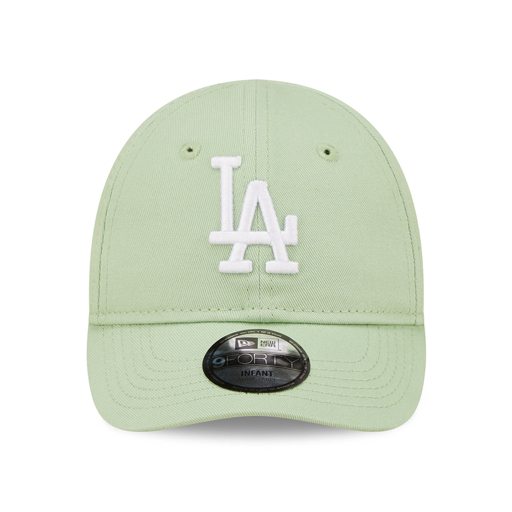 Gorra de béisbol bebé 9FORTY MLB League Essential L.A. Dodgers de New Era - Verde Claro-Blanco
