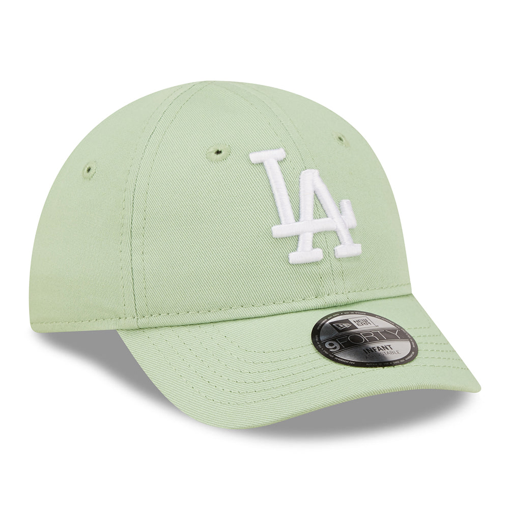 Gorra de béisbol bebé 9FORTY MLB League Essential L.A. Dodgers de New Era - Verde Claro-Blanco