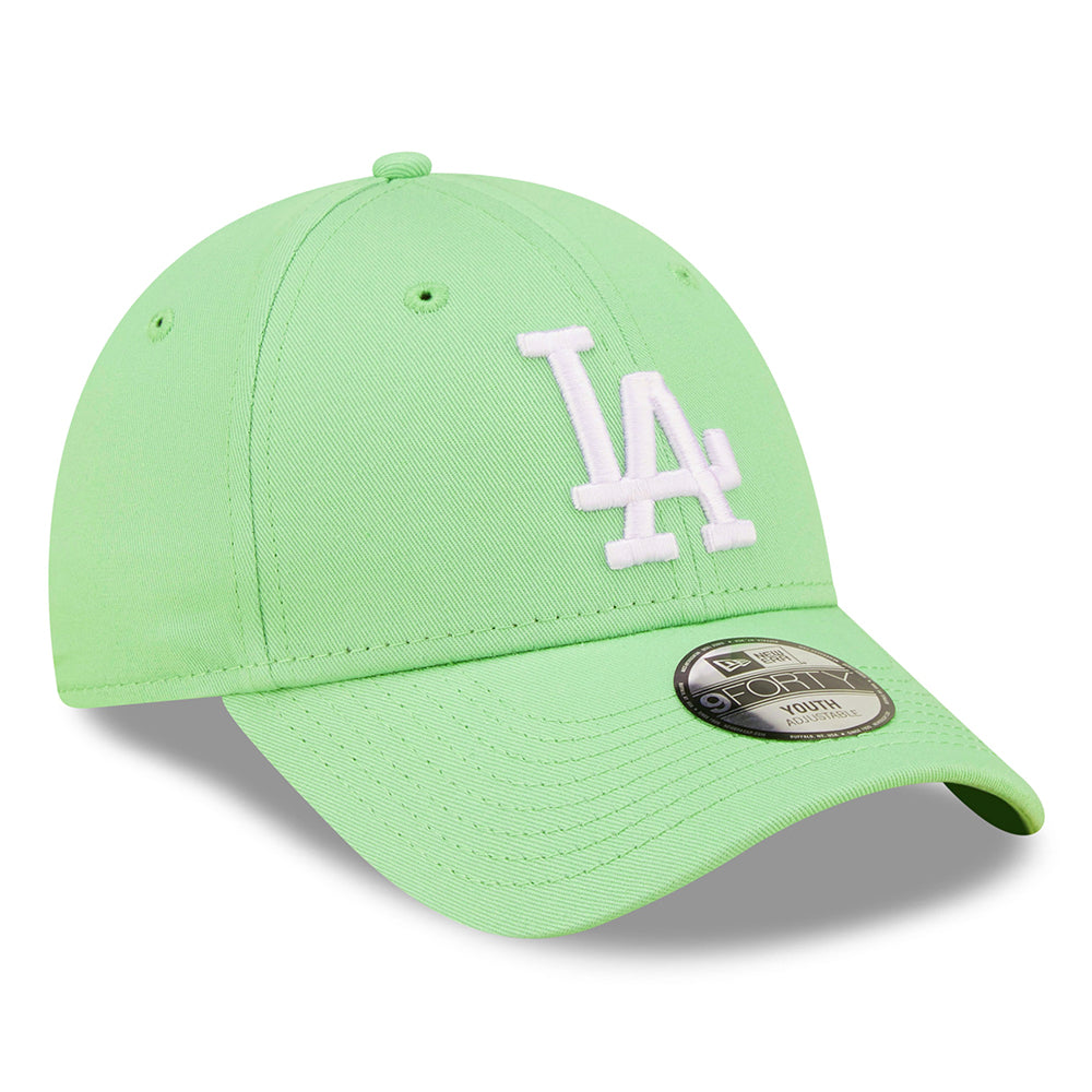 Gorra de béisbol niños 9FORTY MLB League Essential L.A. Dodgers de New Era - Verde Claro-Blanco