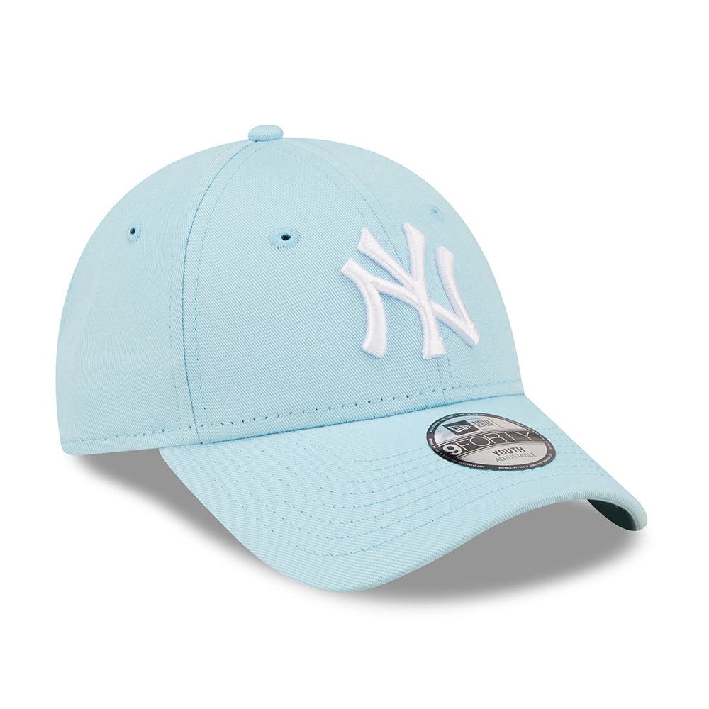 Gorra de béisbol niños 9FORTY MLB League Essential New York Yankees de New Era - Azul Claro-Blanco
