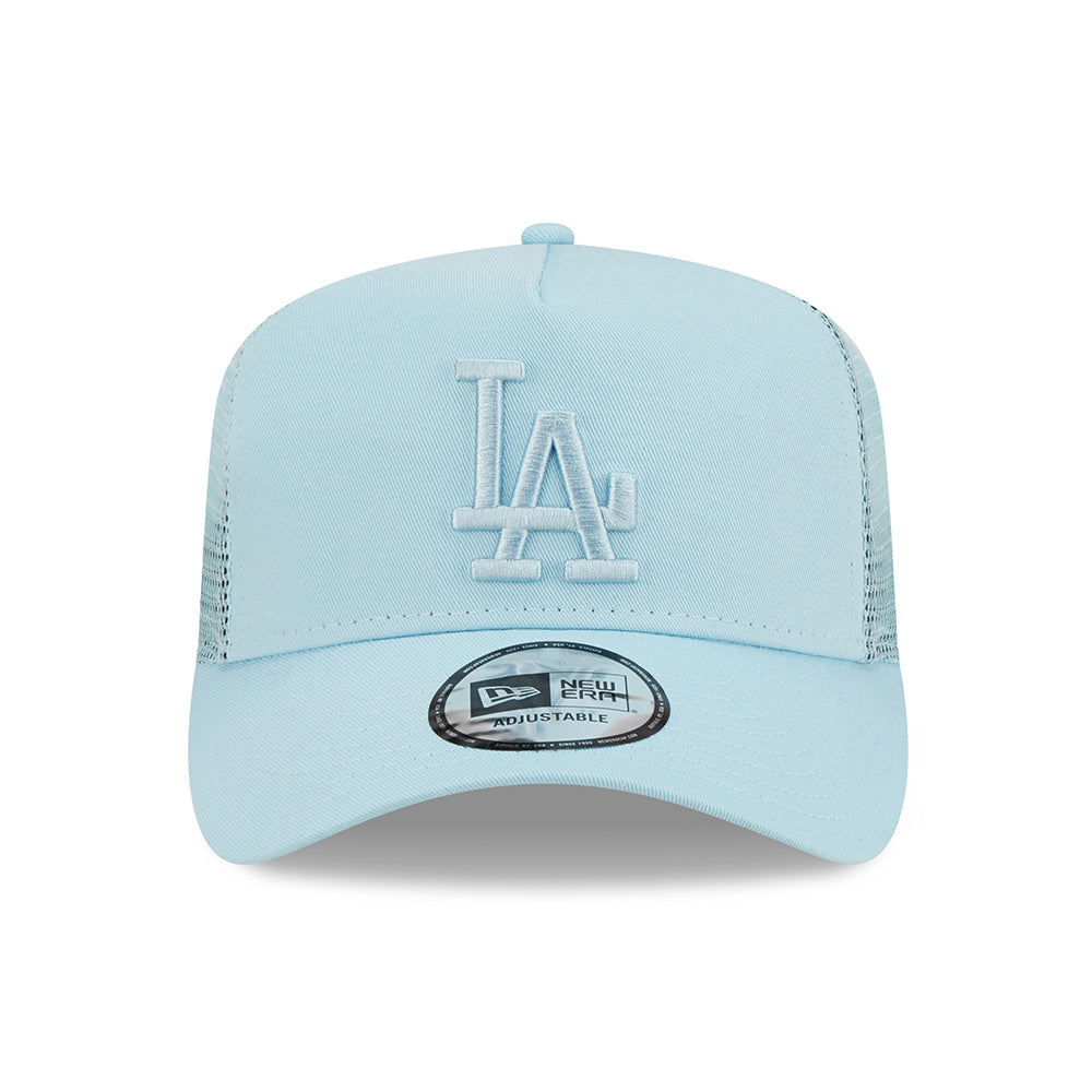Gorra Trucker niños A-Frame MLB Tonal Mesh L.A. Dodgers de New Era - Azul Claro