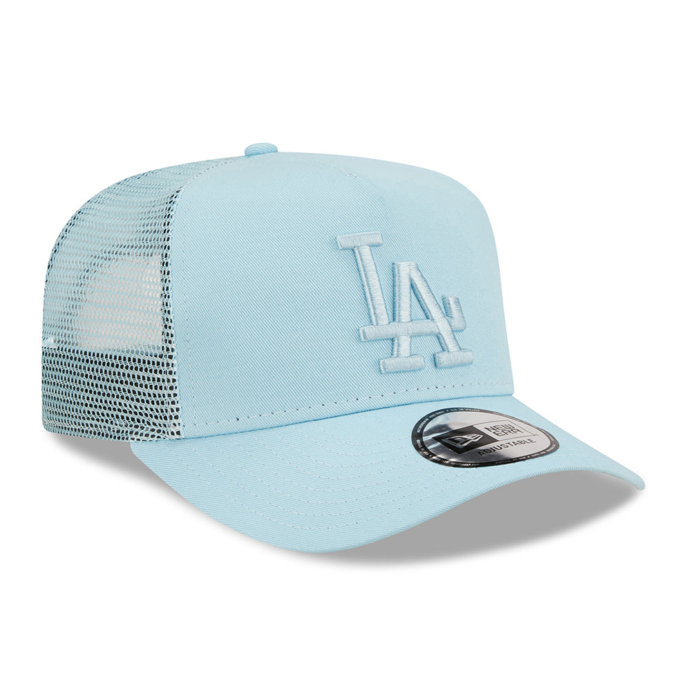 Gorra Trucker niños A-Frame MLB Tonal Mesh L.A. Dodgers de New Era - Azul Claro