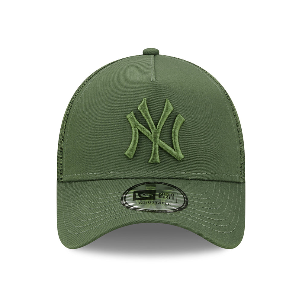 Gorra Trucker niños A-Frame MLB Tonal Mesh New York Yankees de New Era - Verde Oliva
