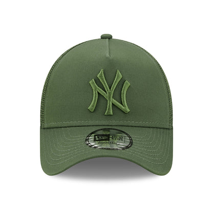 Gorra Trucker niños A-Frame MLB Tonal Mesh New York Yankees de New Era - Verde Oliva
