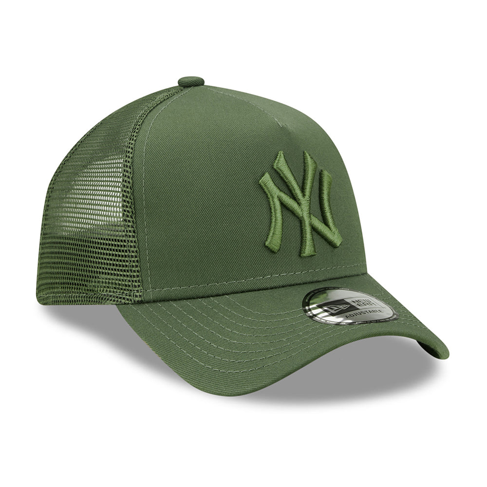 Gorra Trucker niños A-Frame MLB Tonal Mesh New York Yankees de New Era - Verde Oliva