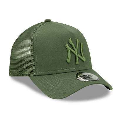 Gorra Trucker niños A-Frame MLB Tonal Mesh New York Yankees de New Era - Verde Oliva