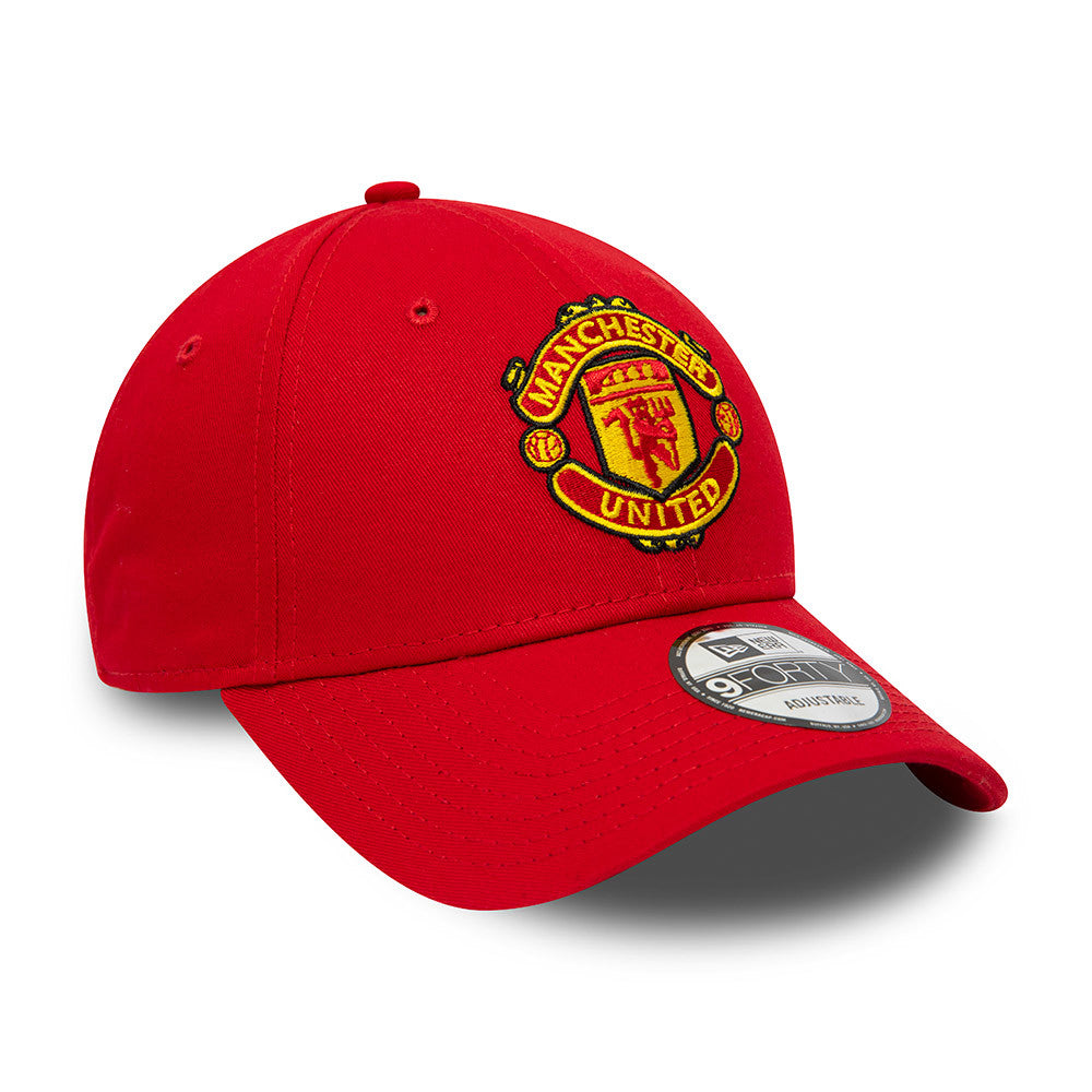 Gorra de béisbol niños 9FORTY Core Manchester United FC de New Era - Escarlata
