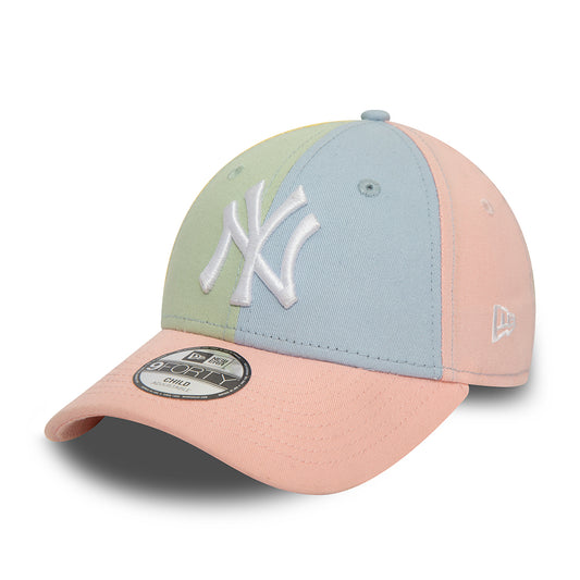 Gorra de béisbol niño 9FORTY MLB Block NY Yankees de New Era - Rosa-Azul Claro-Verde Claro