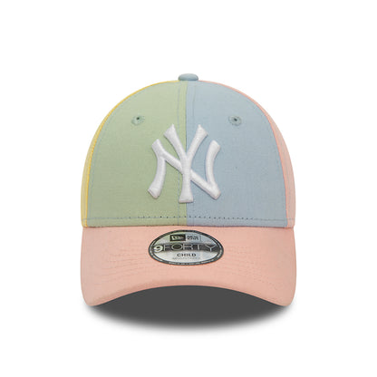 Gorra de béisbol niño 9FORTY MLB Block NY Yankees de New Era - Rosa-Azul Claro-Verde Claro