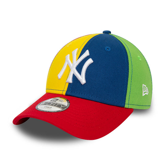 Gorra de béisbol niño 9FORTY MLB Block NY Yankees de New Era - Azul Marino-Amarillo-Rojo
