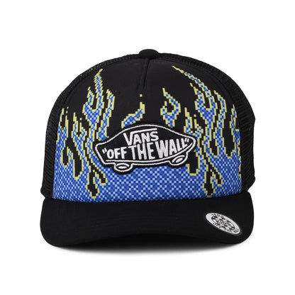 Gorra Trucker Pixel Flame de Vans - Negro
