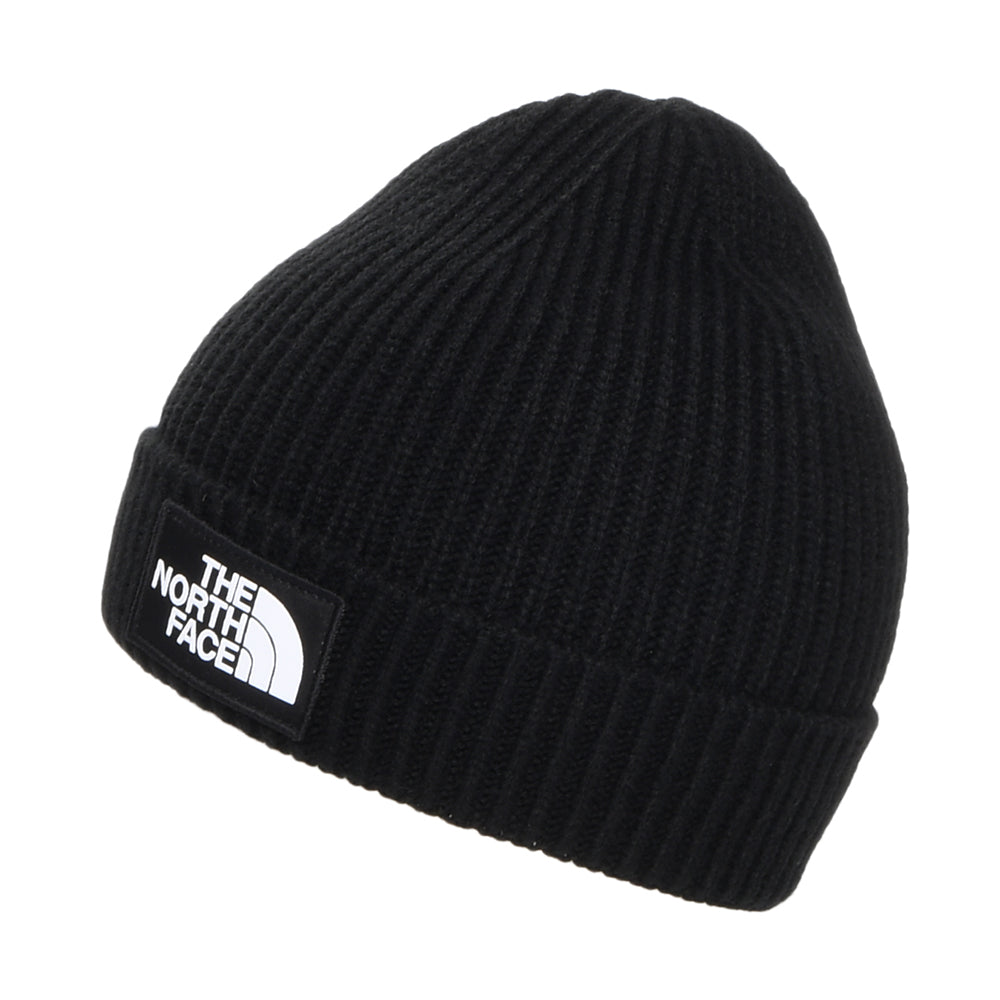 Gorro Beanie niños TNF Box Logo con vuelta con vuelta de The North Face - Negro