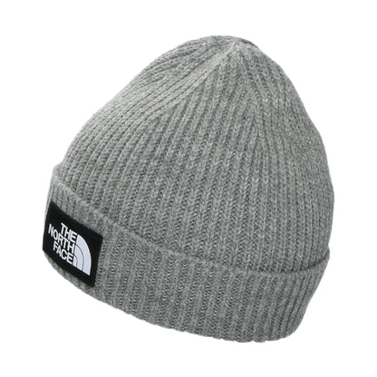 Gorro Beanie niños TNF Box Logo con vuelta con vuelta de The North Face - Gris Medio