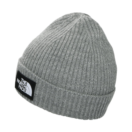 Gorro Beanie niños TNF Box Logo con vuelta con vuelta de The North Face - Gris Medio