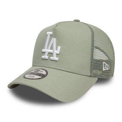 Gorra Trucker niños A-Frame MLB League Essential L.A. Dodgers de New Era - Salvia-Blanco