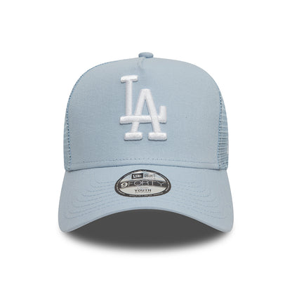 Gorra Trucker niños A-Frame MLB League Essential L.A. Dodgers de New Era - Azul Claro-Blanco