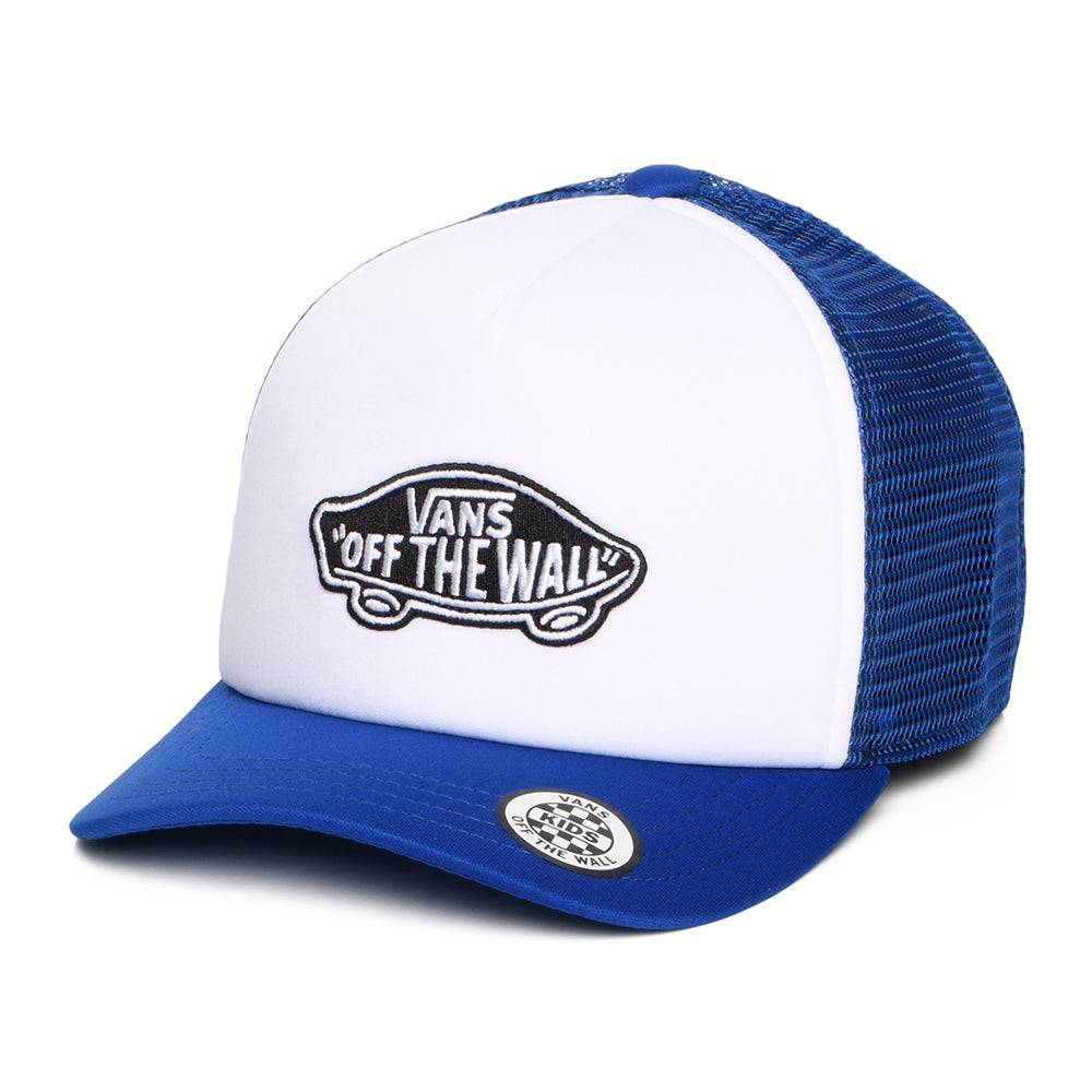 Gorra de camionero niños Parche clásico visera curvada de Vans - Blanco-Azul
