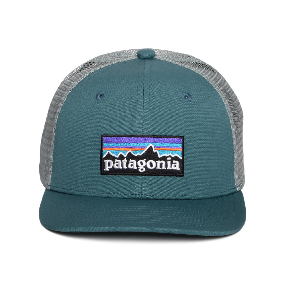 Gorra Trucker niños P-6 Logo de algodón orgánico de Patagonia - Azul Verdoso Oscuro